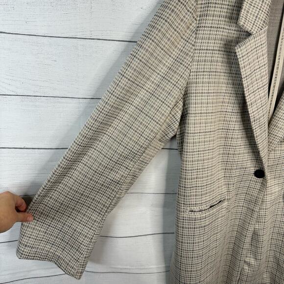 Sanctuary Womens size XXL Catalina Plaid Button Front Long Coat Jacket Blazer - Picture 6 of 11